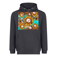 Smoke baseball leopard turquoise sunflower Heavyweight Hoodie - JahusDesignShop