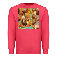 Cardinal fall squirrel and plaid seamless Premium Sweatshirt - BundleAndBundleShop