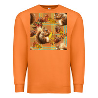 Carrot fall squirrel and plaid seamless Premium Sweatshirt - BundleAndBundleShop
