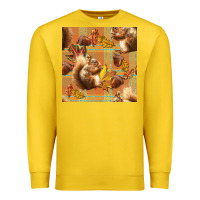 Lemon fall squirrel and plaid seamless Premium Sweatshirt - BundleAndBundleShop