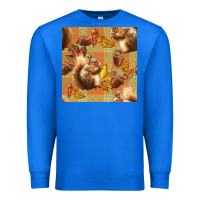 True Royal fall squirrel and plaid seamless Premium Sweatshirt - BundleAndBundleShop