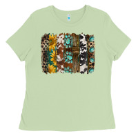 Matcha western handdrawn patterns brushstrokes Ladies Tee - BarkalooDesign