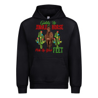 Black giddy up jingle horse pick up your feet Urban Hoodie - MaliasSmallBusiness