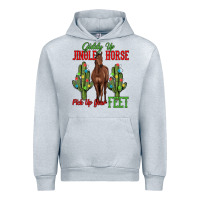Heather Grey giddy up jingle horse pick up your feet Urban Hoodie - MaliasSmallBusiness