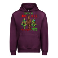Mauve Wine giddy up jingle horse pick up your feet Urban Hoodie - MaliasSmallBusiness