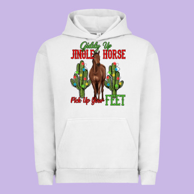 Giddy Up Jingle Horse Pick Up Your Feet Urban Hoodie Designed By Maliassmallbusiness