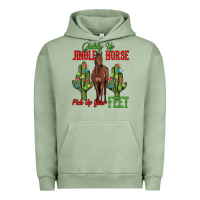 Pigment Oil Green giddy up jingle horse pick up your feet Urban Hoodie - MaliasSmallBusiness