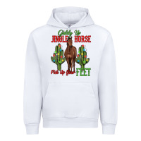 White giddy up jingle horse pick up your feet Urban Hoodie - MaliasSmallBusiness