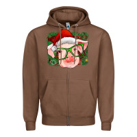 Chestnut christmas pig Zipper Hoodie - RanaPortraitStore