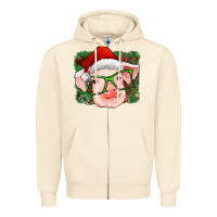 Sandshell christmas pig Zipper Hoodie - RanaPortraitStore