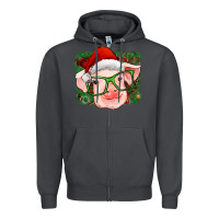 Smoke christmas pig Zipper Hoodie - RanaPortraitStore