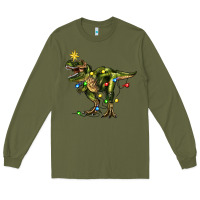Army Green tree rex christmas Long Sleeve Tee - Zillion Design Studio
