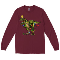 Burgundy tree rex christmas Long Sleeve Tee - Zillion Design Studio