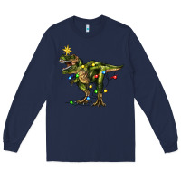 Navy tree rex christmas Long Sleeve Tee - Zillion Design Studio