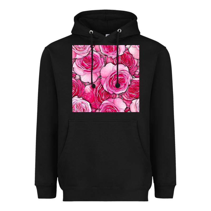 Valentines Day All Dress Up Roses Seamless Pattern Heavyweight Hoodie by BundleAndBundleShop | Teevron
