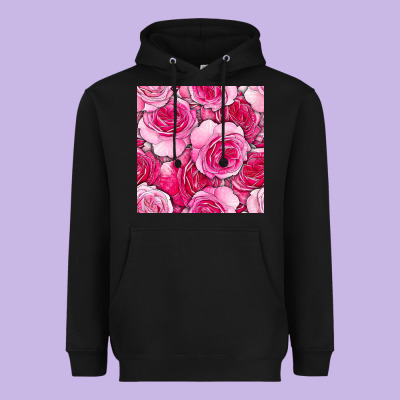 Valentines Day All Dress Up Roses Seamless Pattern Heavyweight Hoodie Designed By Bundleandbundleshop