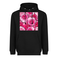 Black valentines day all dress up roses seamless pattern Heavyweight Hoodie - BundleAndBundleShop