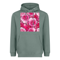 Sage valentines day all dress up roses seamless pattern Heavyweight Hoodie - BundleAndBundleShop