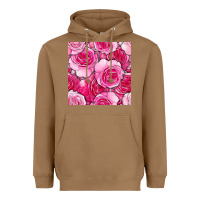 Toasted Coconut valentines day all dress up roses seamless pattern Heavyweight Hoodie - BundleAndBundleShop