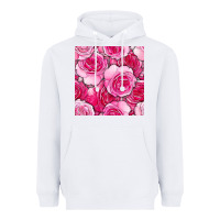 White valentines day all dress up roses seamless pattern Heavyweight Hoodie - BundleAndBundleShop