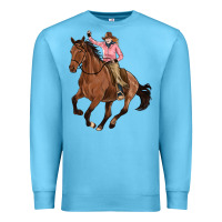 Ocean Blue cowgirl Premium Sweatshirt - Artiststas