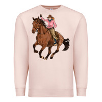 Pale Pink cowgirl Premium Sweatshirt - Artiststas