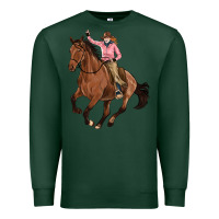 Sports Green cowgirl Premium Sweatshirt - Artiststas