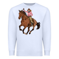 White cowgirl Premium Sweatshirt - Artiststas