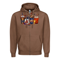 Chestnut american football coffee cups Zipper Hoodie - Zillion Design Studio