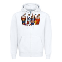White american football coffee cups Zipper Hoodie - Zillion Design Studio