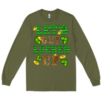 Army Green st patricks day lets get lucked up Long Sleeve Tee - RanaPortraitStore