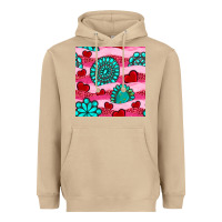 Valentines Day Turquoise Gemstone  And Hearts Heavyweight Hoodie | Teevron
