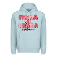 Blue Mist mama of drama girl mom Premium Hoodie - MaliasSmallBusiness