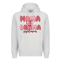 Dove Grey mama of drama girl mom Premium Hoodie - MaliasSmallBusiness