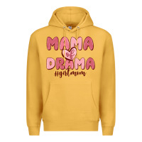 Mustard mama of drama girl mom Premium Hoodie - MaliasSmallBusiness