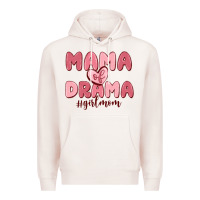 Pale Pink mama of drama girl mom Premium Hoodie - MaliasSmallBusiness