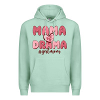 Seafoam mama of drama girl mom Premium Hoodie - MaliasSmallBusiness