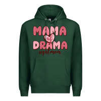 Sports Green mama of drama girl mom Premium Hoodie - MaliasSmallBusiness