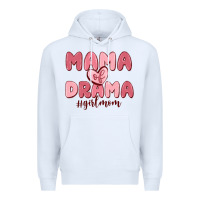 White mama of drama girl mom Premium Hoodie - MaliasSmallBusiness