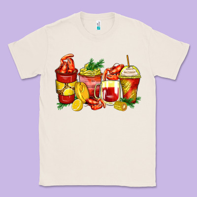 Crawfish Coffee Cups Classic Tee Designed By Zillion Design Studio