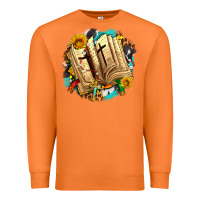 Carrot cross with bible and sunflowers Premium Sweatshirt - AdoDesignShop
