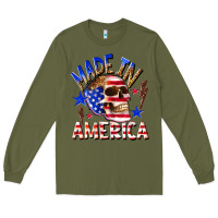 Army Green made in america Long Sleeve Tee - texasbilliewilder