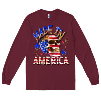 Burgundy made in america Long Sleeve Tee - texasbilliewilder