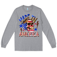 Heather Grey made in america Long Sleeve Tee - texasbilliewilder