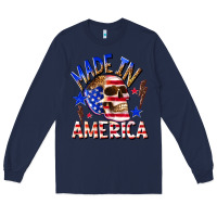 Navy made in america Long Sleeve Tee - texasbilliewilder