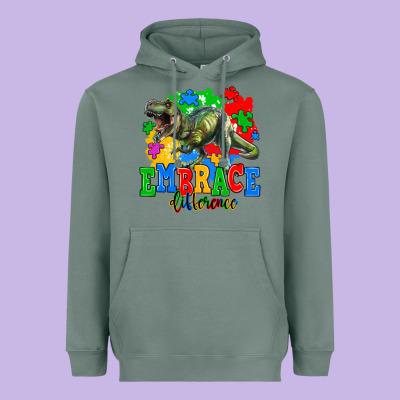 Embrace Difference Heavyweight Hoodie Designed By Adodesignshop