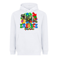 White embrace difference Heavyweight Hoodie - AdoDesignShop