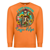 Carrot i hate everyone but coffee helps western skeleton coffee sunflowers Premium Sweatshirt - Artiststas