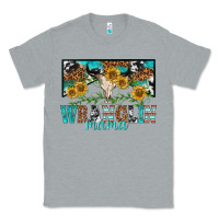 Heather Grey wranglin mama Classic Tee - texasbilliewilder