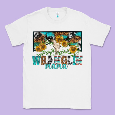 Wranglin Mama Classic Tee Designed By Texasbilliewilder